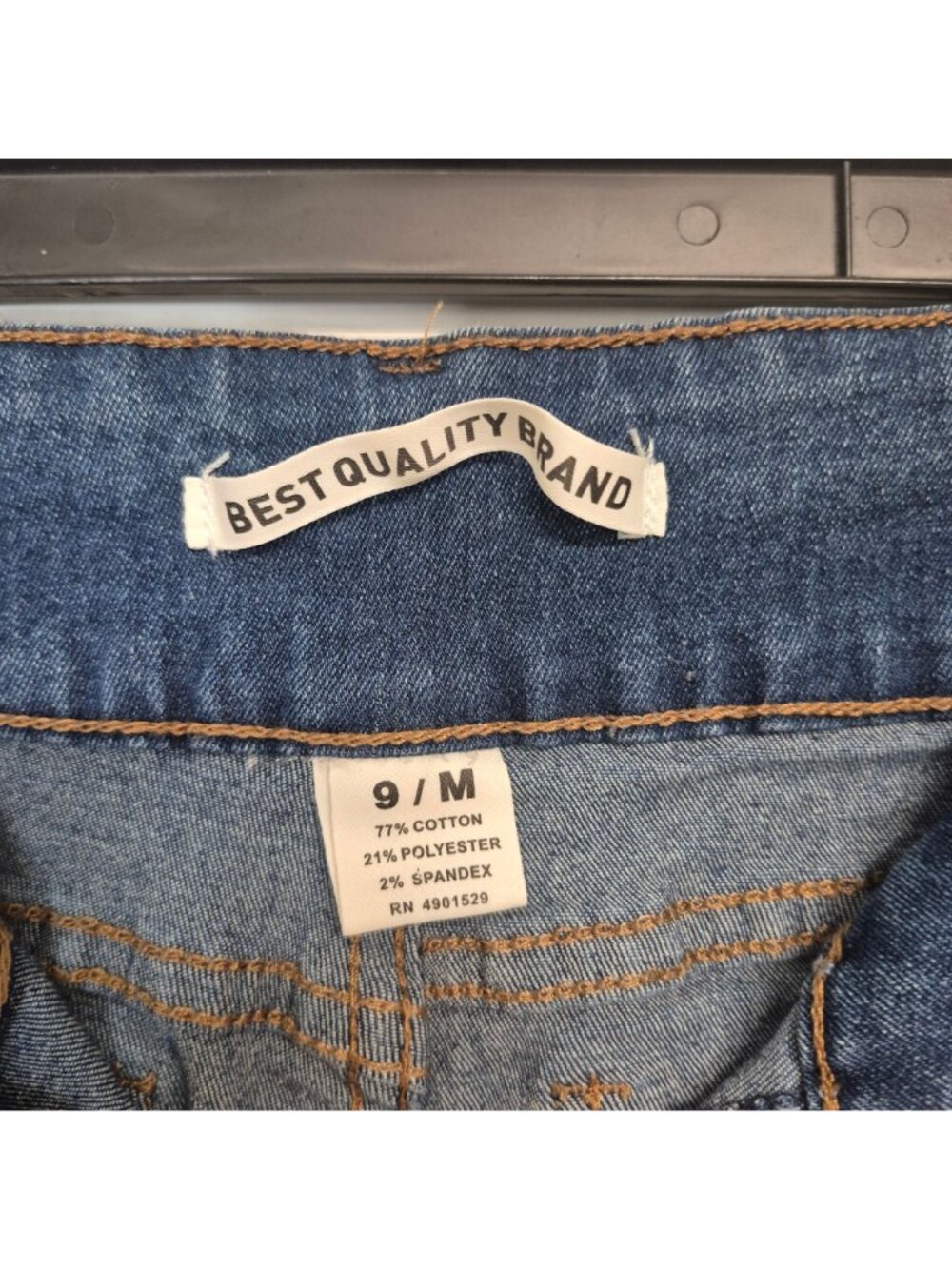 Best Quality Brand Distressed Skinny Fit Mid-Rise Blue Denim Jeans Size 9/M - Picture 6 of 8